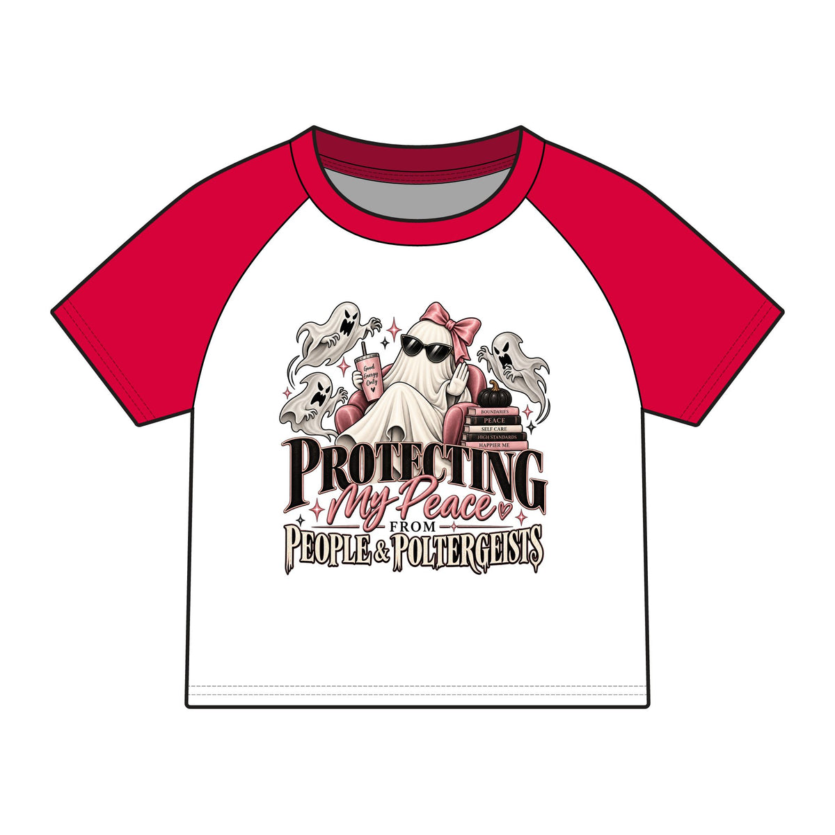 Protecting My Peace From People & Poltergeists™ Raglan Baby Tee