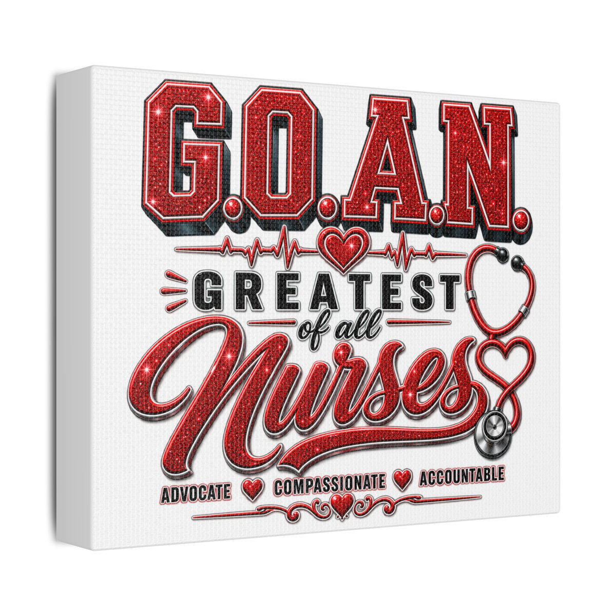 Greatest of All Nurses Canvas Wall Art