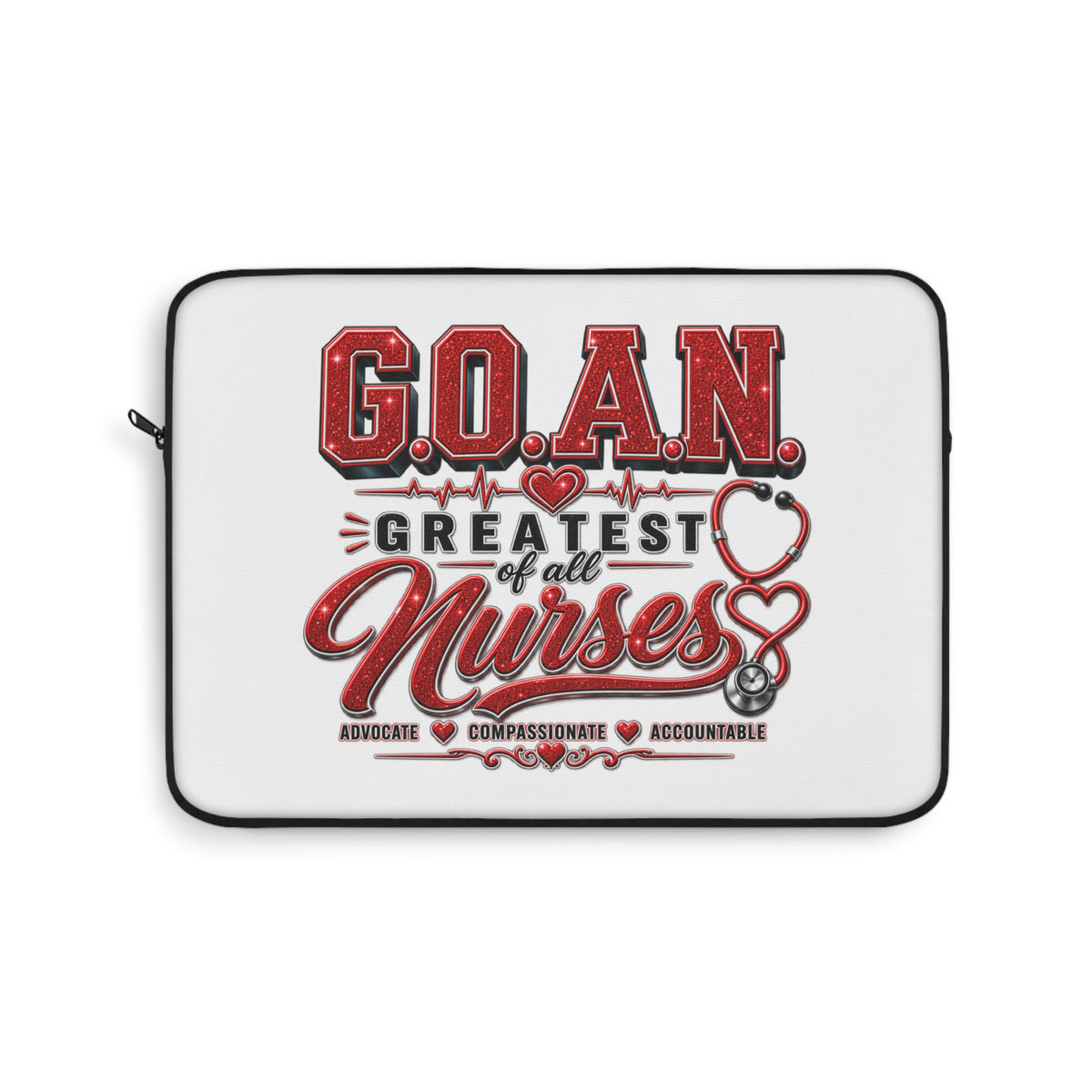G.O.A.N Signature Red Glitter Laptop Sleeve