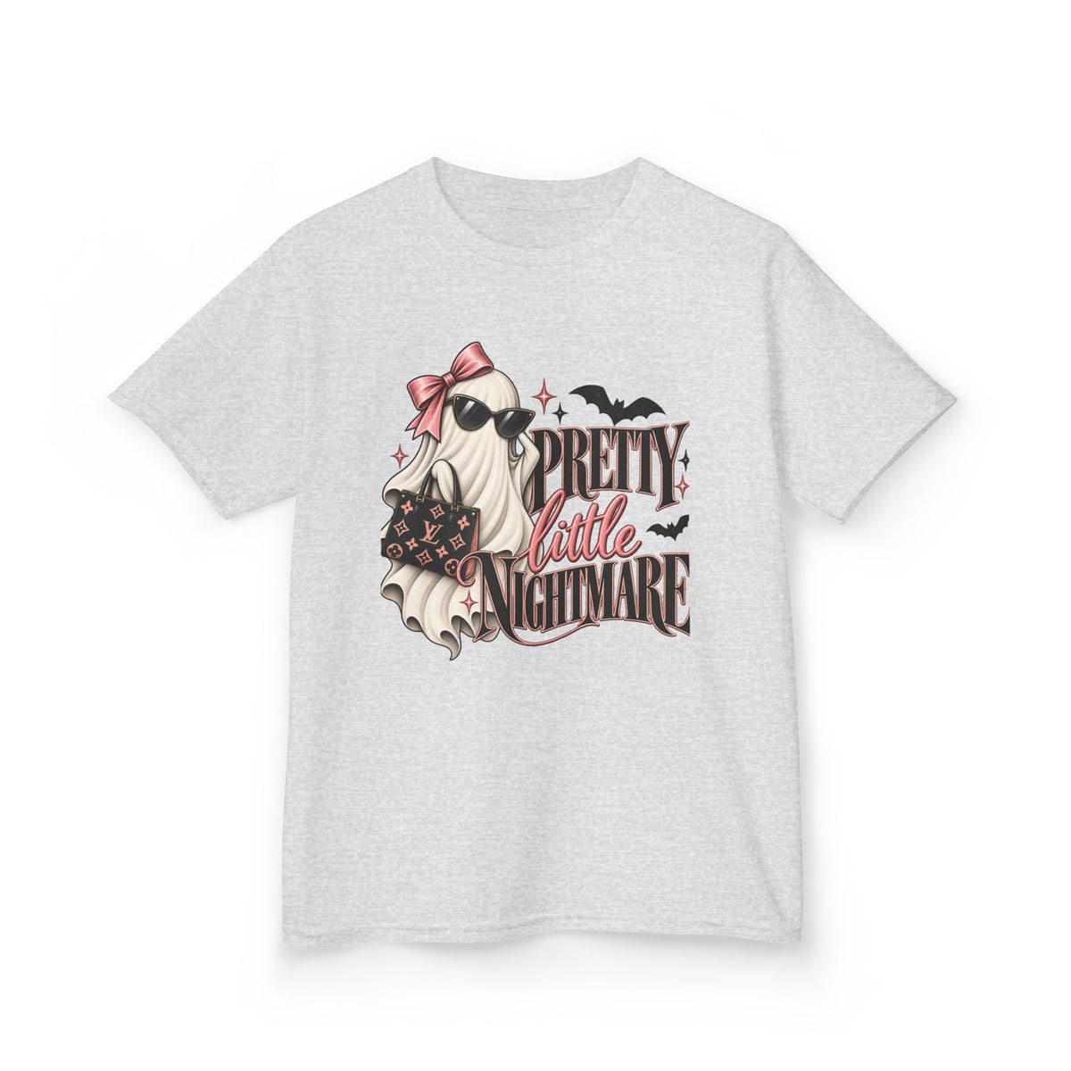 Kids Tee — "Pretty Little Nightmare" Cute Ghost Halloween T-Shirt