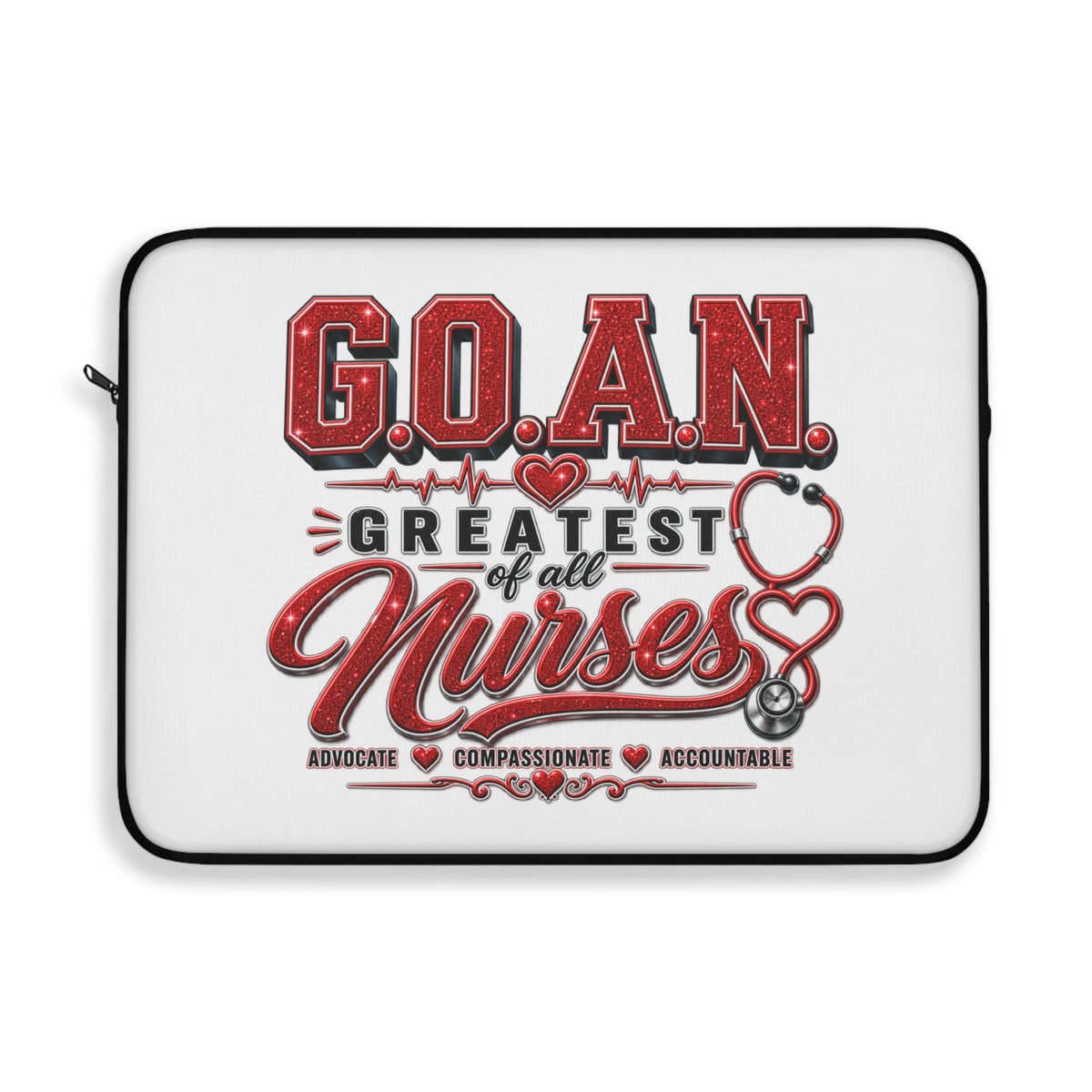 G.O.A.N Signature Red Glitter Laptop Sleeve