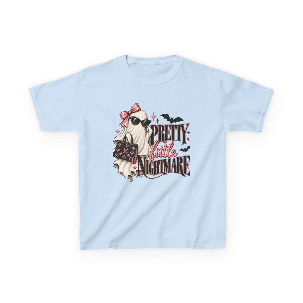 Kids Tee — "Pretty Little Nightmare" Cute Ghost Halloween T-Shirt