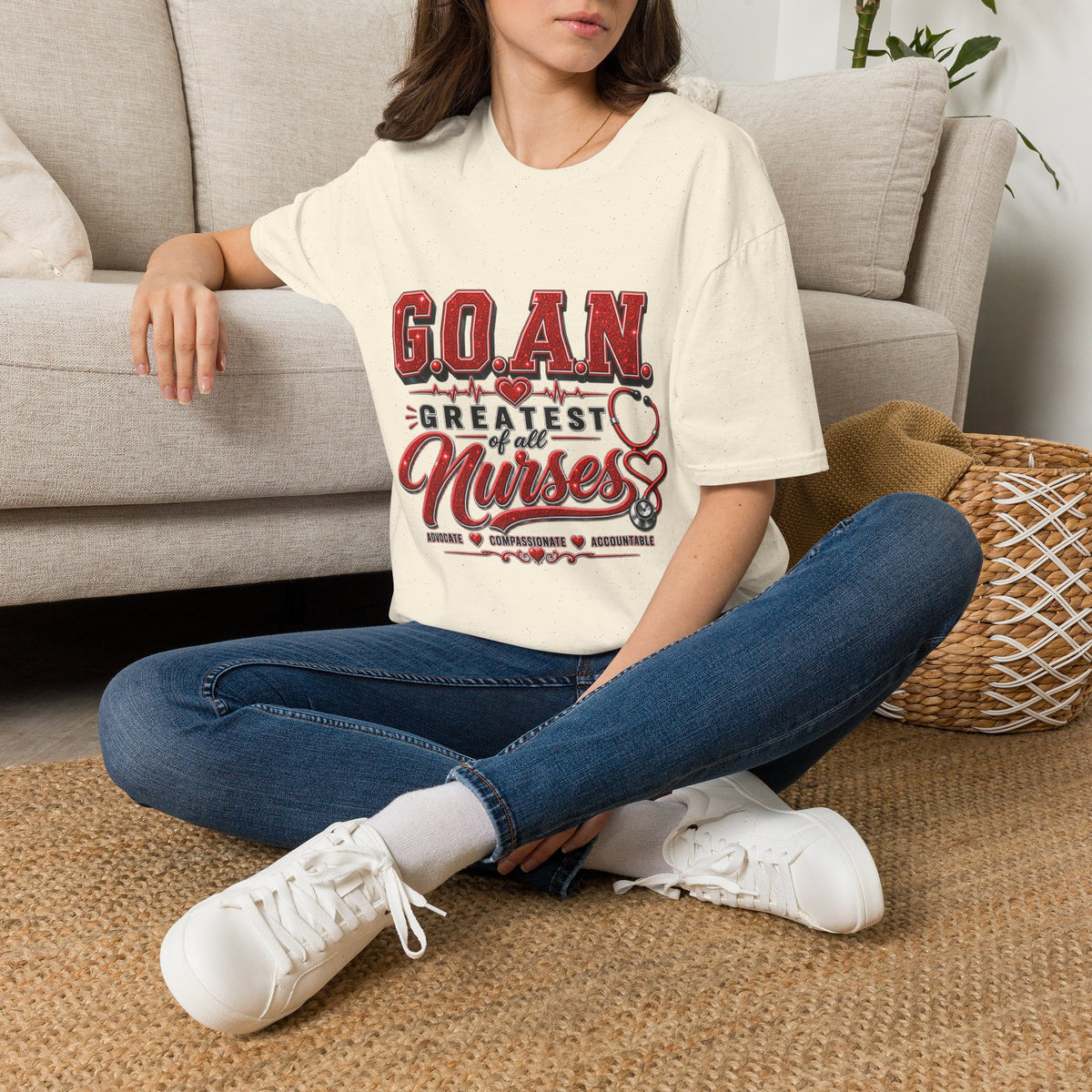 G.O.A.N.™ Signature Red Glitter Tee