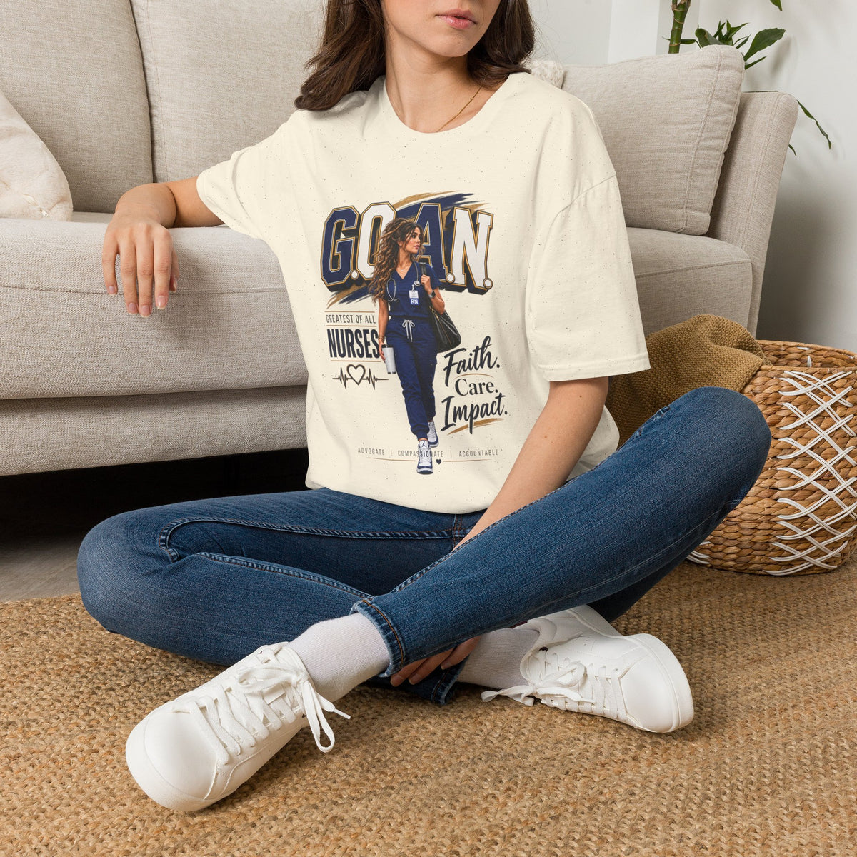 G.O.A.N.™ Faith. Care. Impact Tee