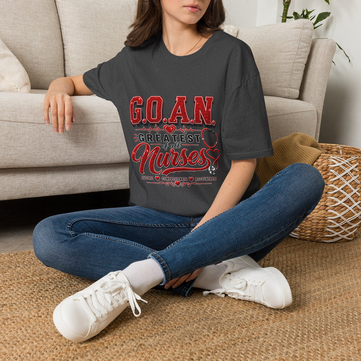 G.O.A.N.™ Signature Red Glitter Tee