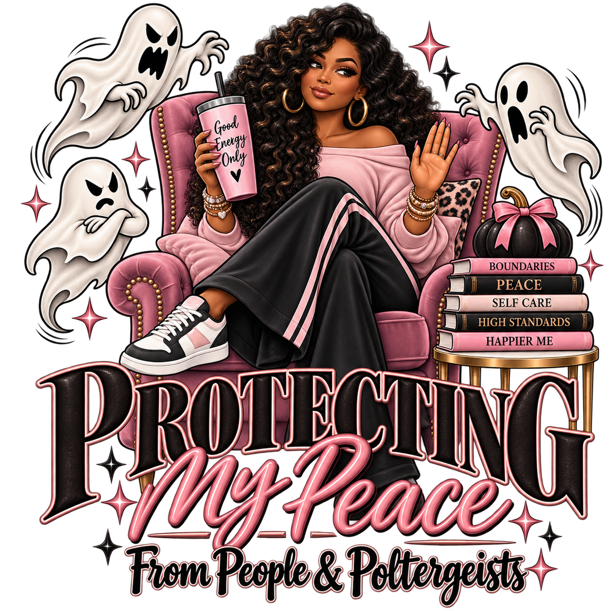 Protecting My Peace Halloween Ladies Regular Fit Tee
