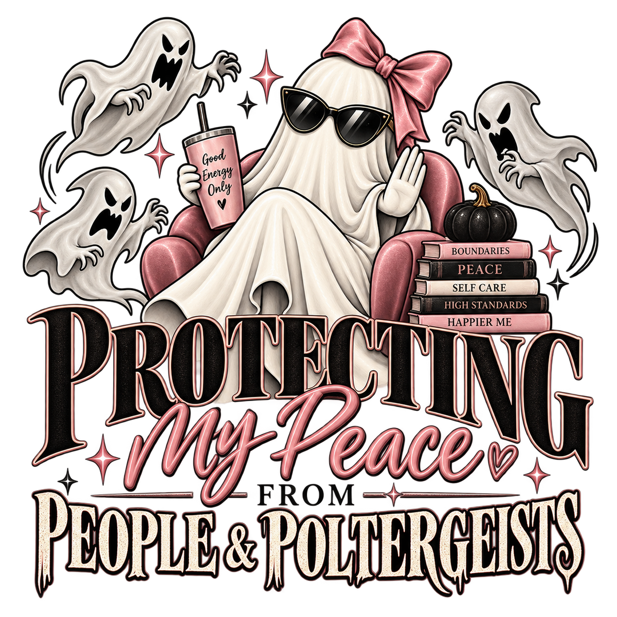 Protecting My Peace Ghost Women's Slim Fit Tee