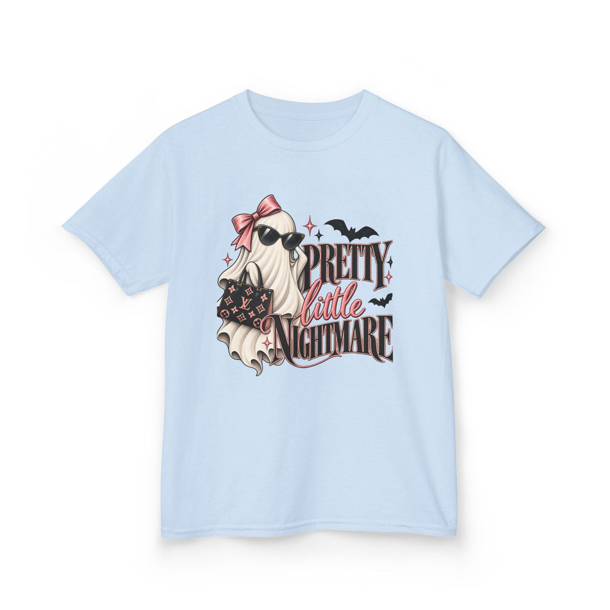 Kids Tee — "Pretty Little Nightmare" Cute Ghost Halloween T-Shirt
