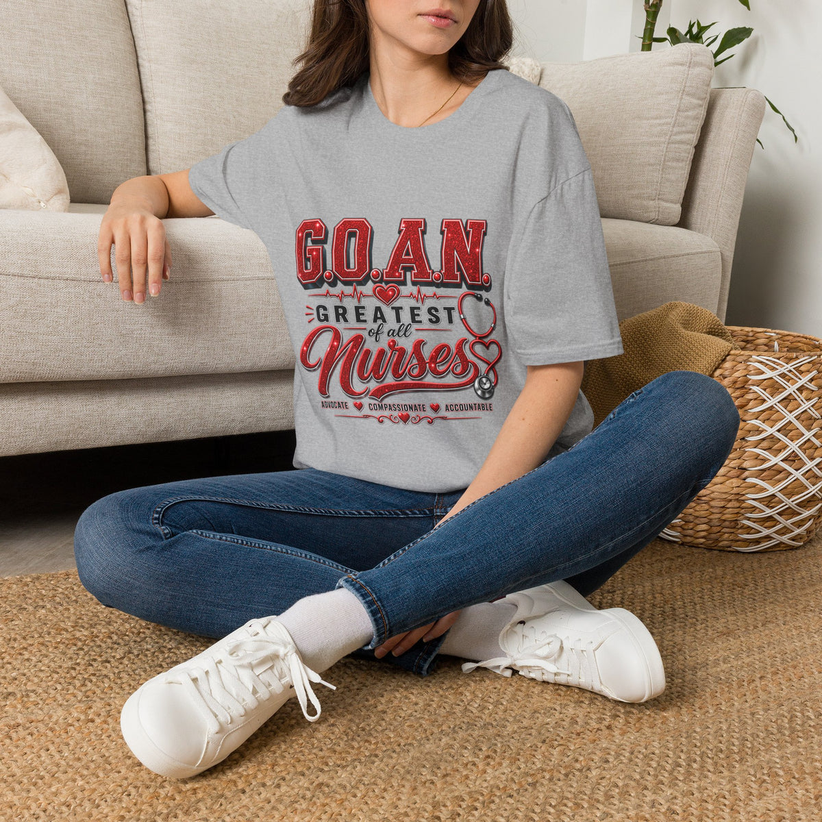 G.O.A.N.™ Signature Red Glitter Tee
