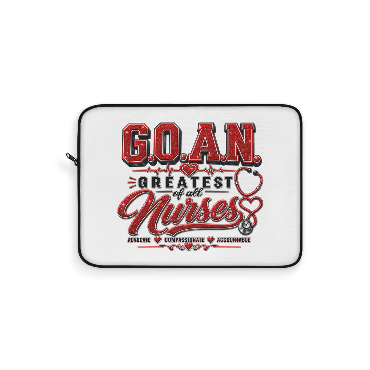 G.O.A.N Signature Red Glitter Laptop Sleeve