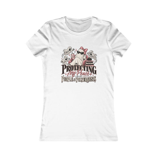Protecting My Peace Ghost Women's Slim Fit Tee