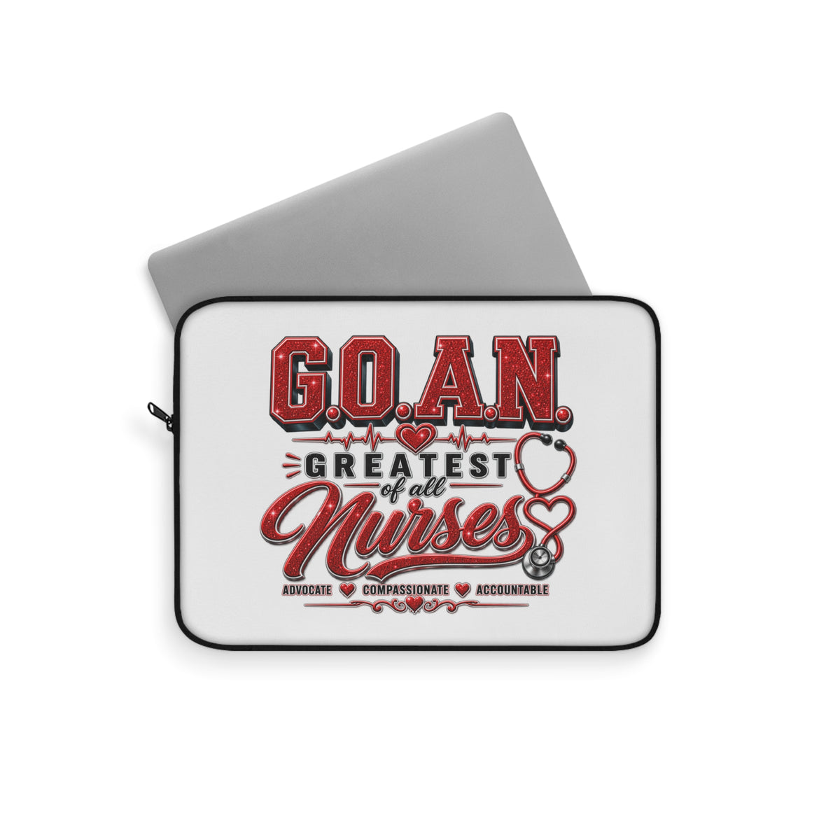 G.O.A.N Signature Red Glitter Laptop Sleeve