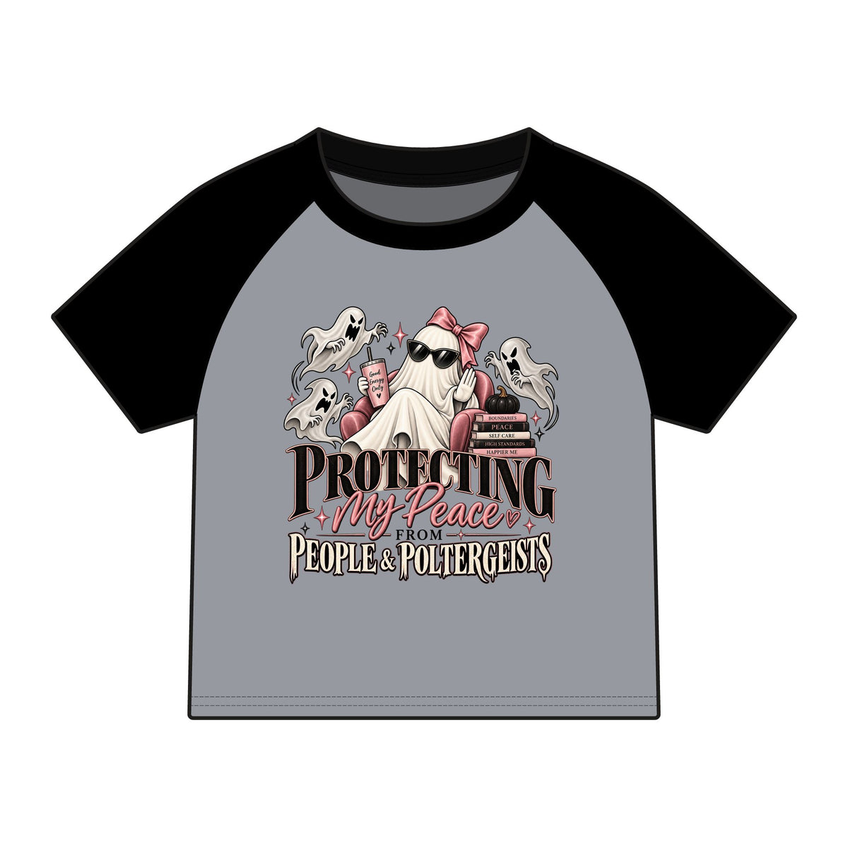 Protecting My Peace From People &amp; Poltergeists™ Raglan Baby Tee