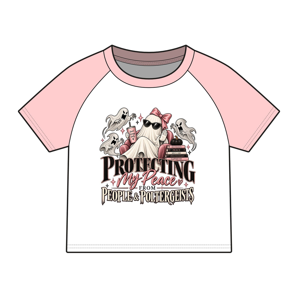 Protecting My Peace From People &amp; Poltergeists™ Raglan Baby Tee