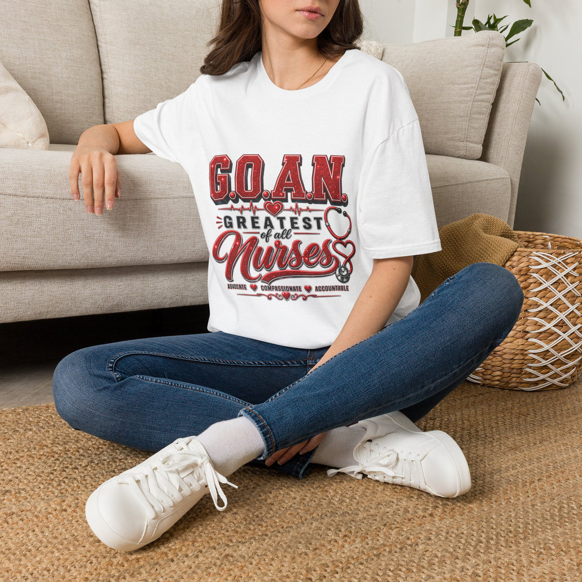 G.O.A.N.™ Signature Red Glitter Tee