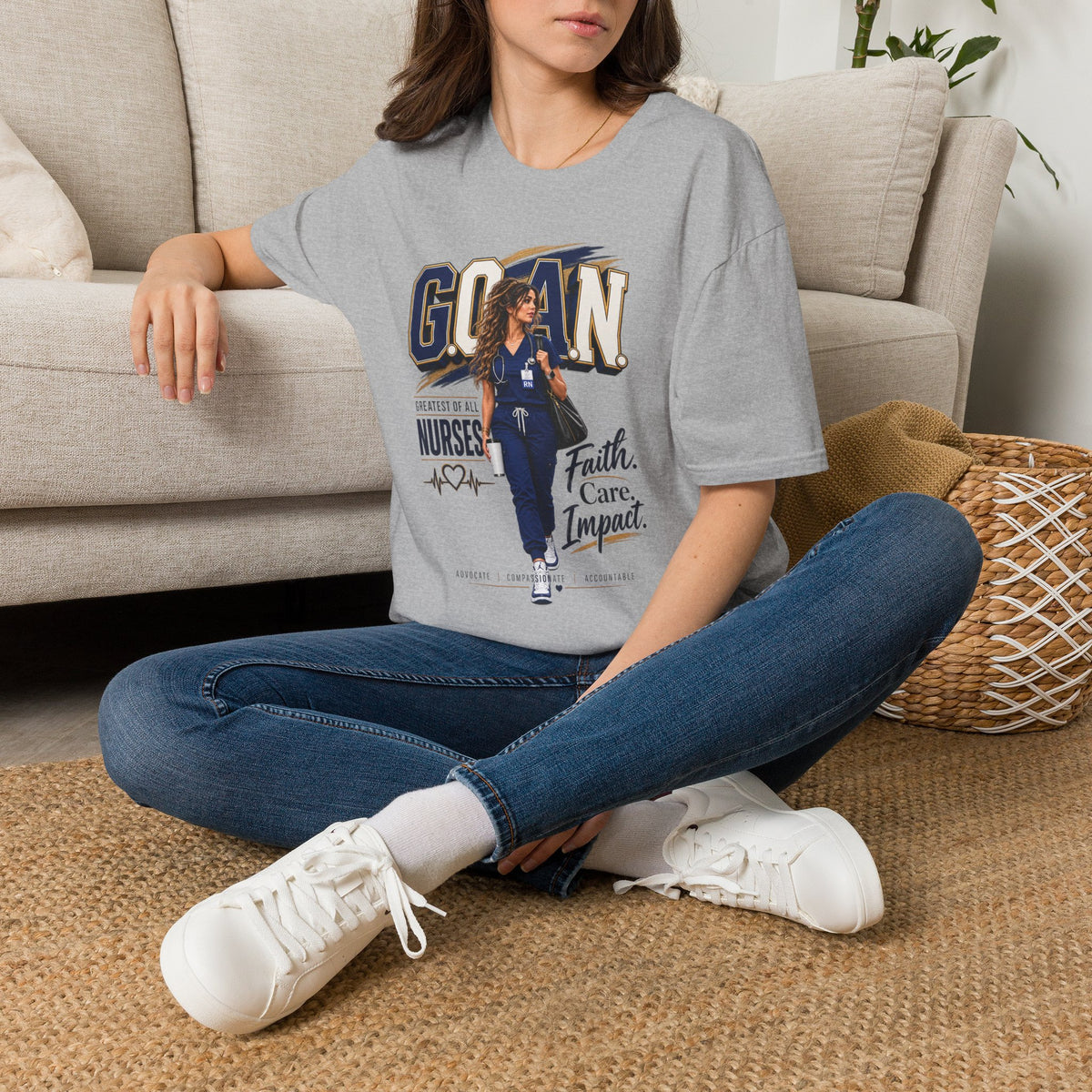 G.O.A.N.™ Faith. Care. Impact Tee
