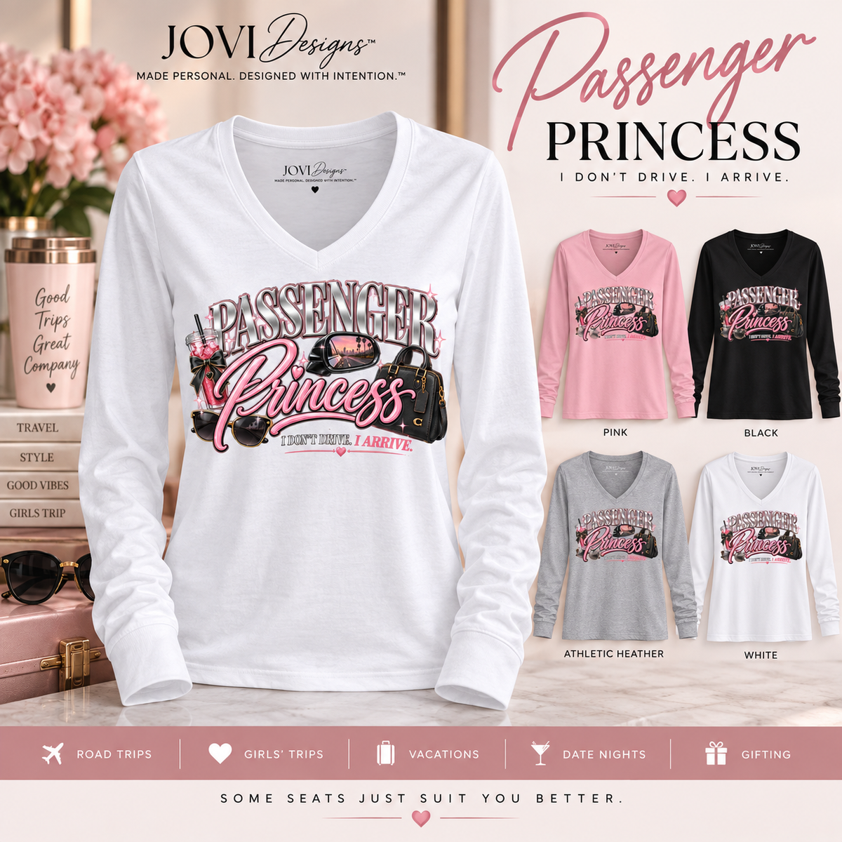 Passenger Princess Long Sleeve V-Neck Tee